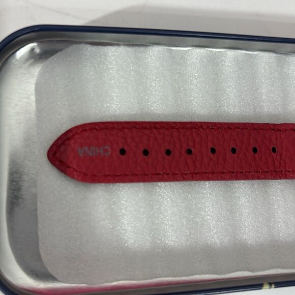Brighton Sutton Apple Watch Band Braided Red Leather NEW w/Floral Tin Fits 38mm+ - Picture 15 of 16